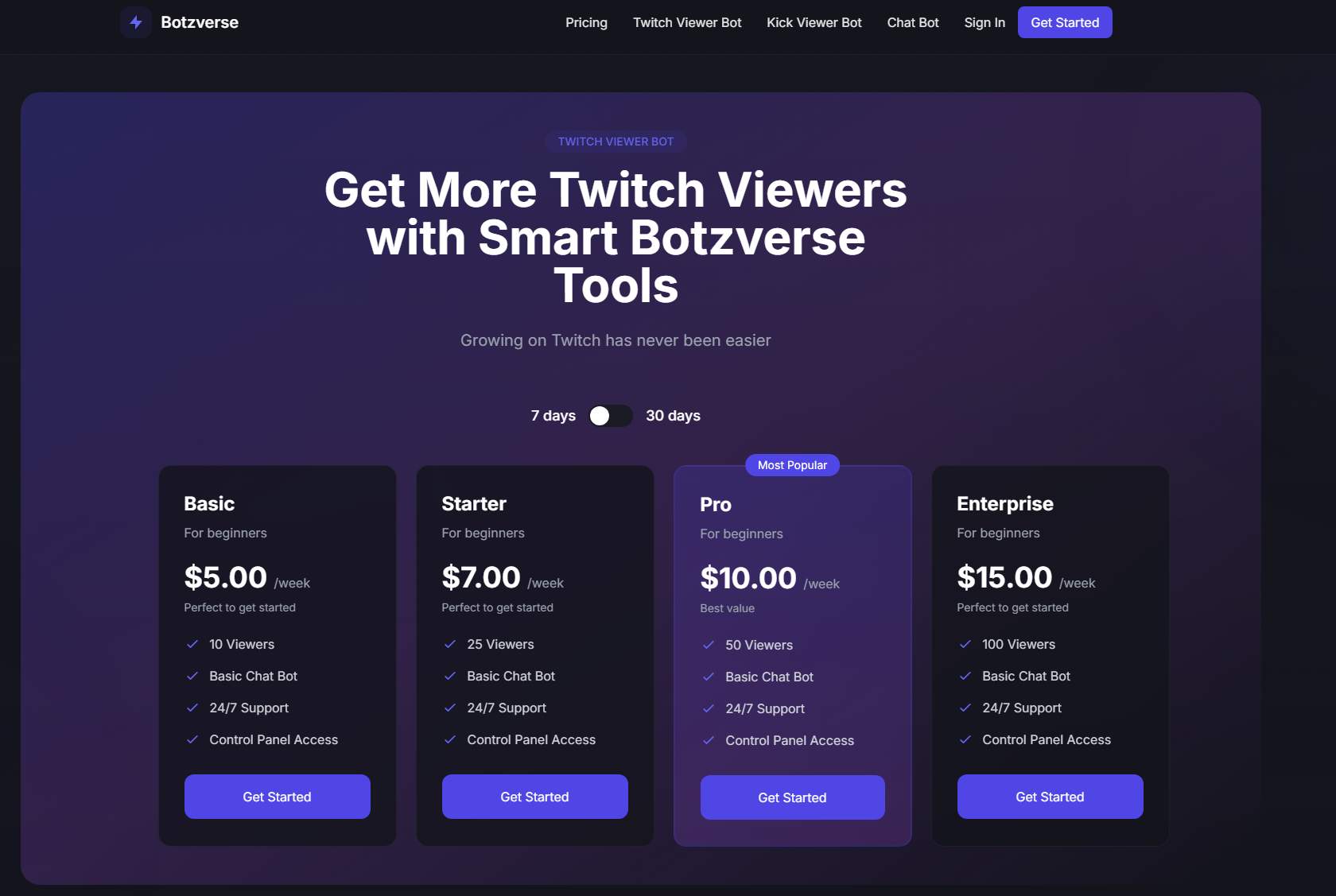 Kick and Twitch Services image 1