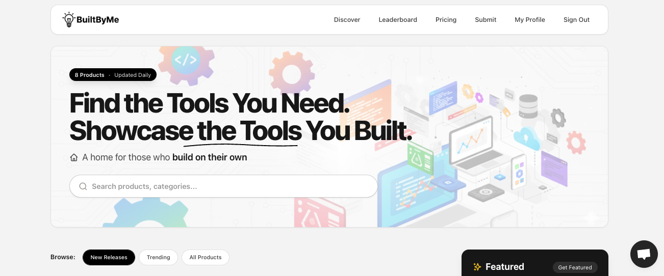 BuiltByMe - Discover Products Built by Indie Makers image 1