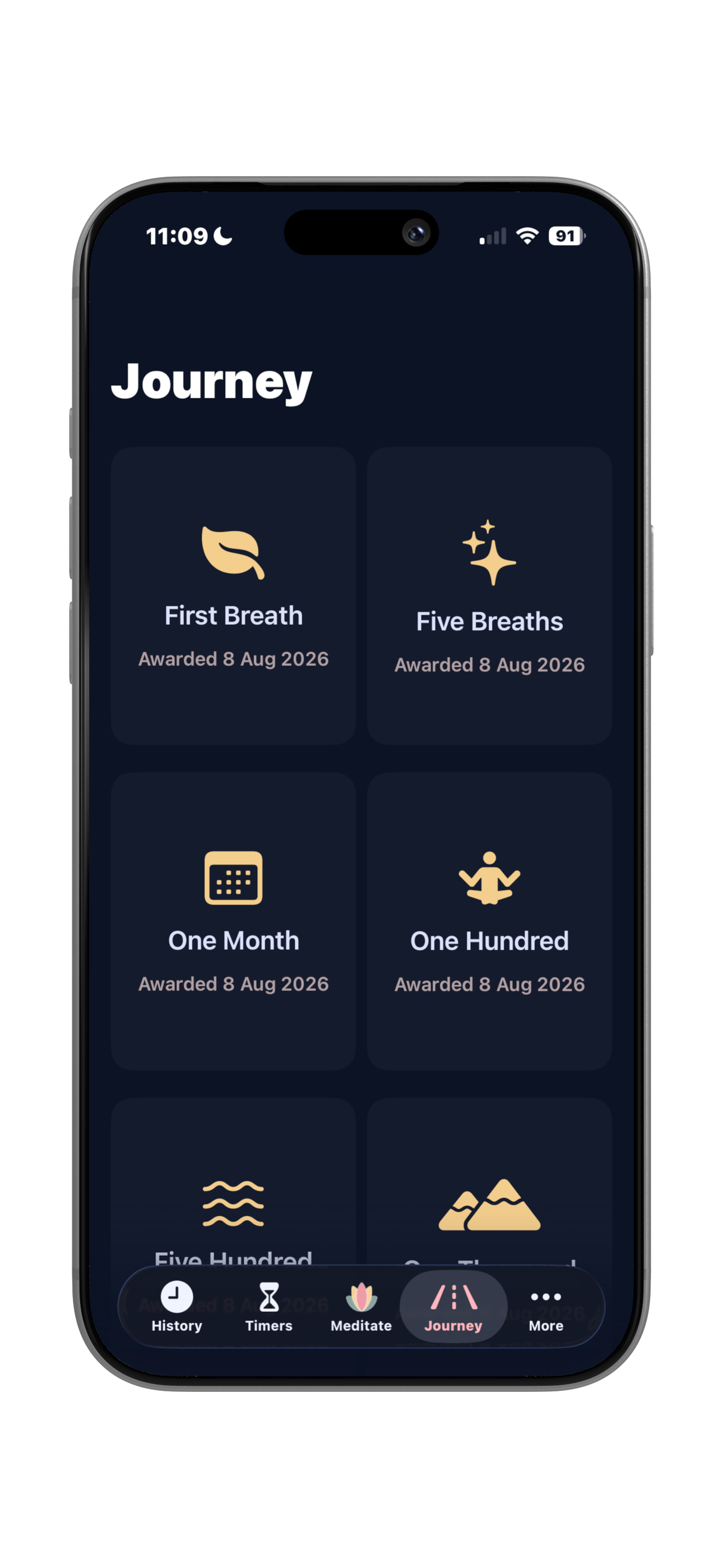 Transcendence: A minimalist meditation timer for effortless, mantra-based practice image 2