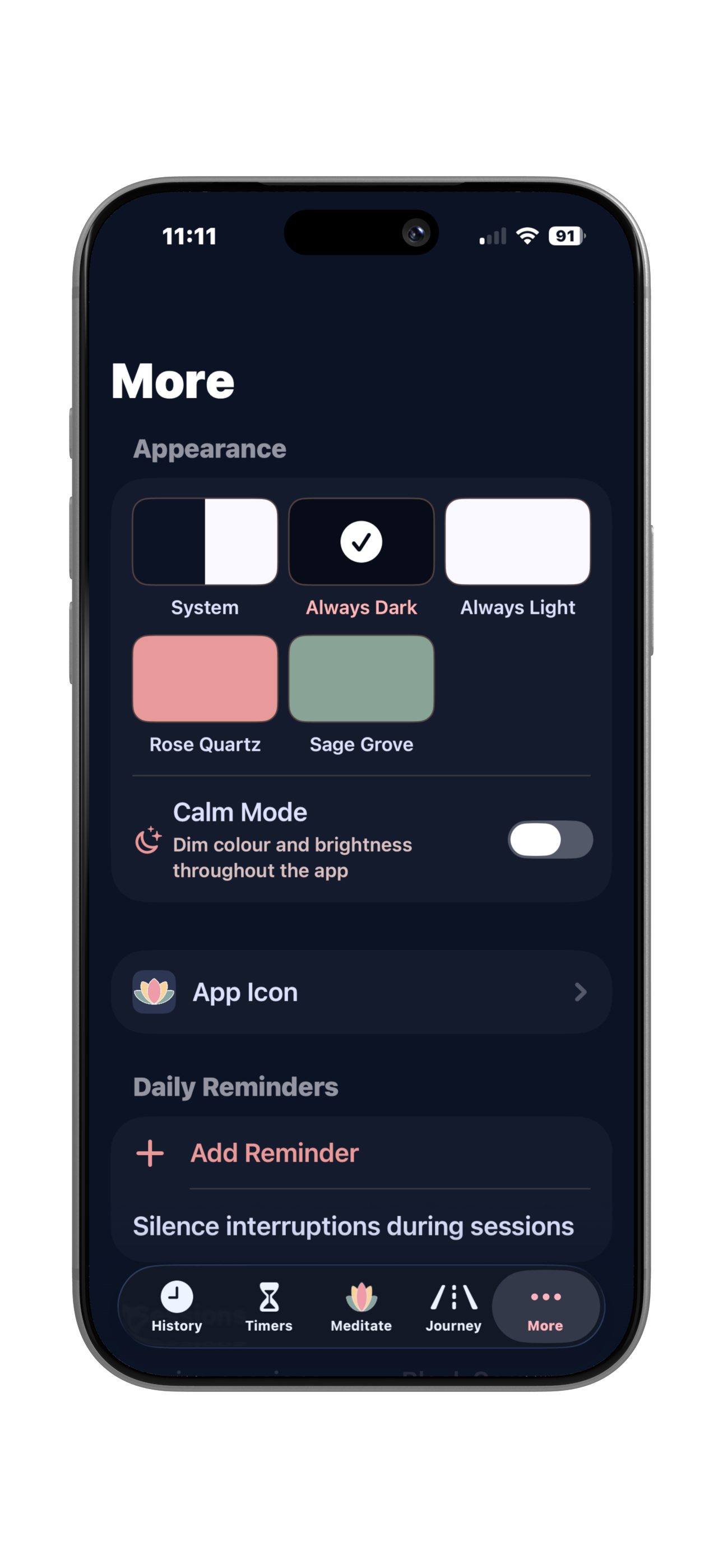 Transcendence: A minimalist meditation timer for effortless, mantra-based practice image 3