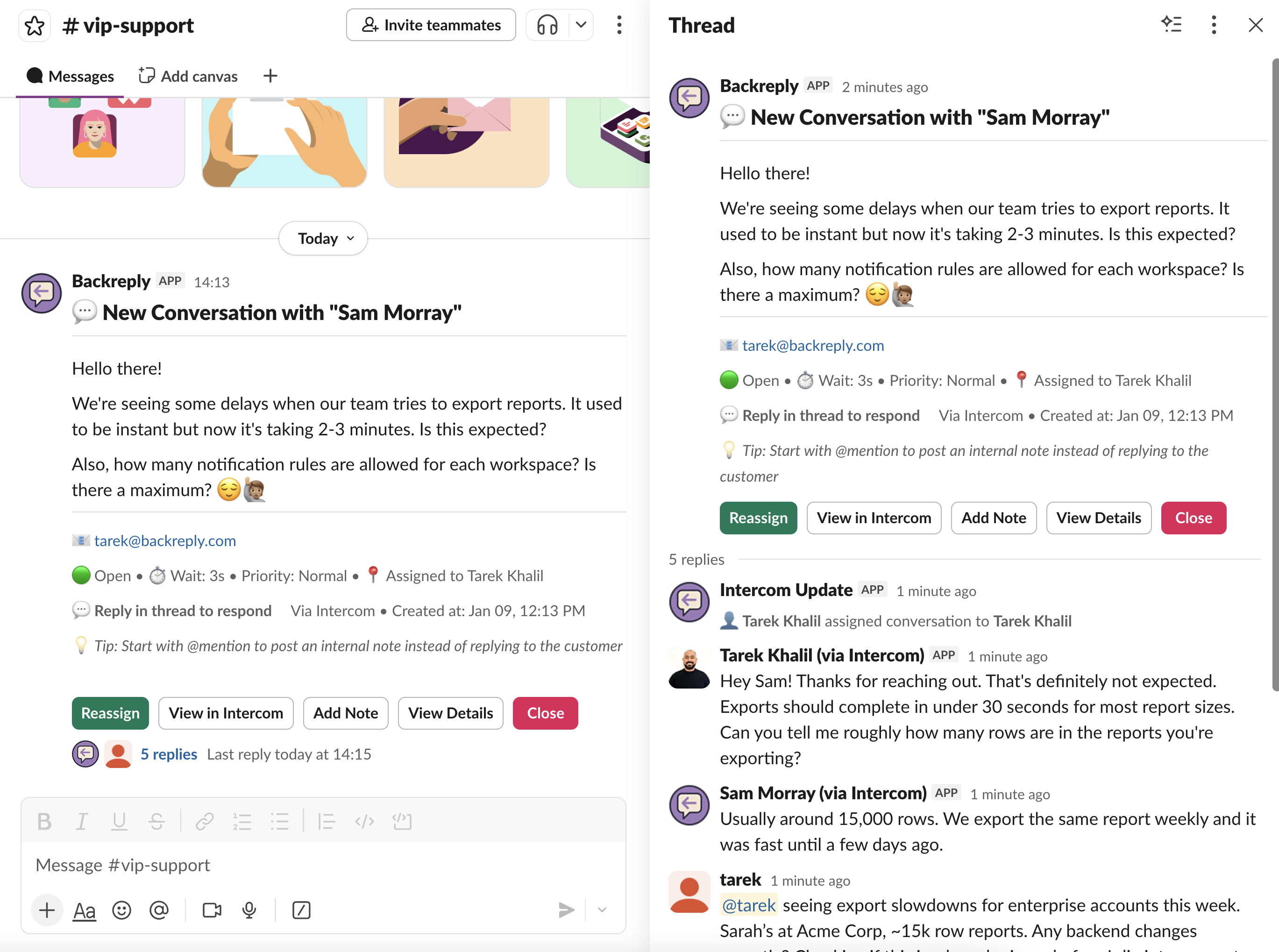 BackReply — Reply to Intercom from Slack image 4