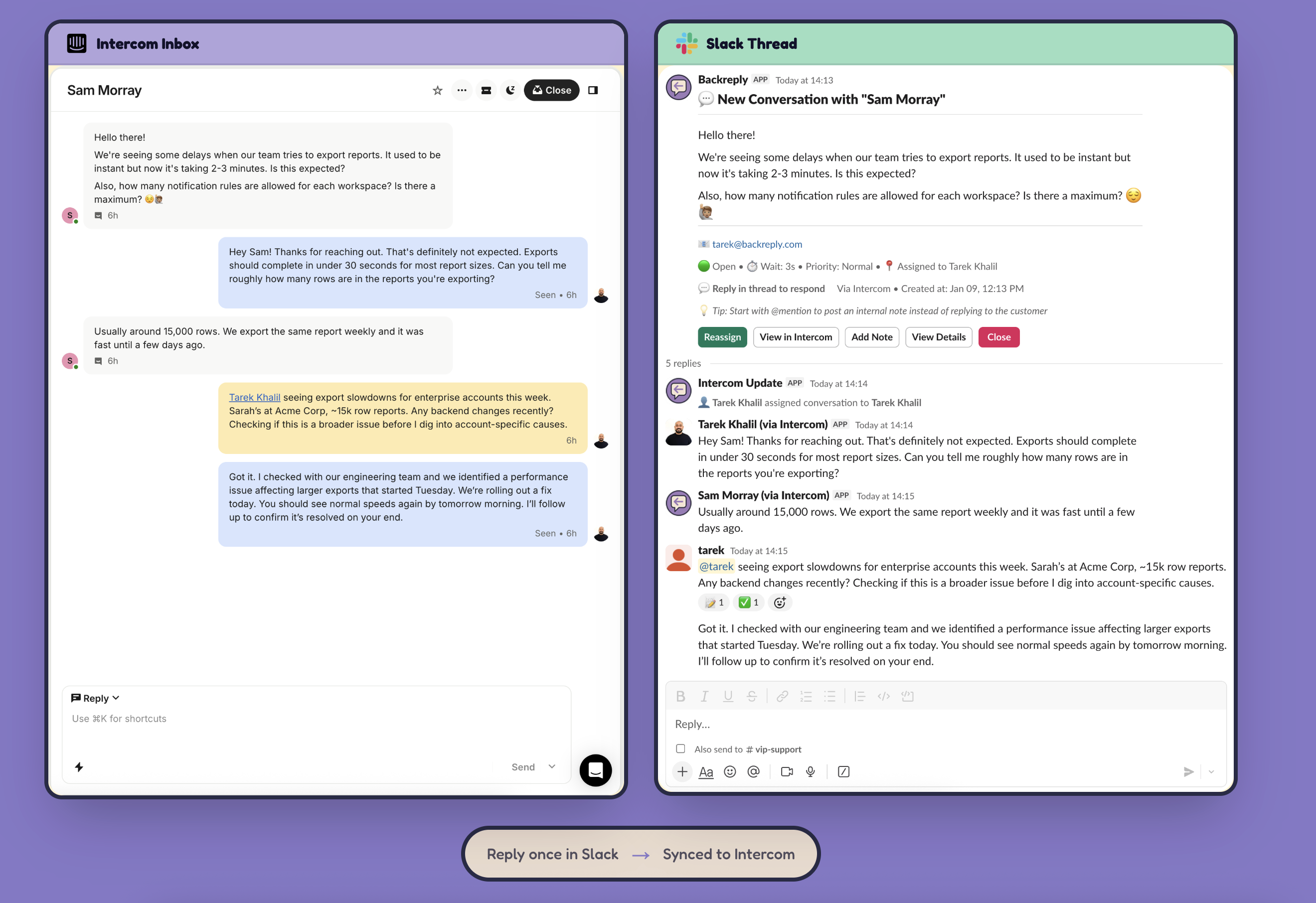 BackReply — Reply to Intercom from Slack image 1