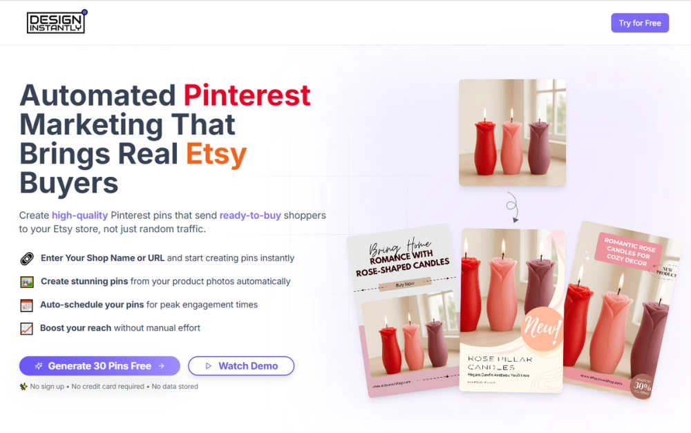Design Instantly - Automate Pinterest Marketing for Your Etsy Shop image 1