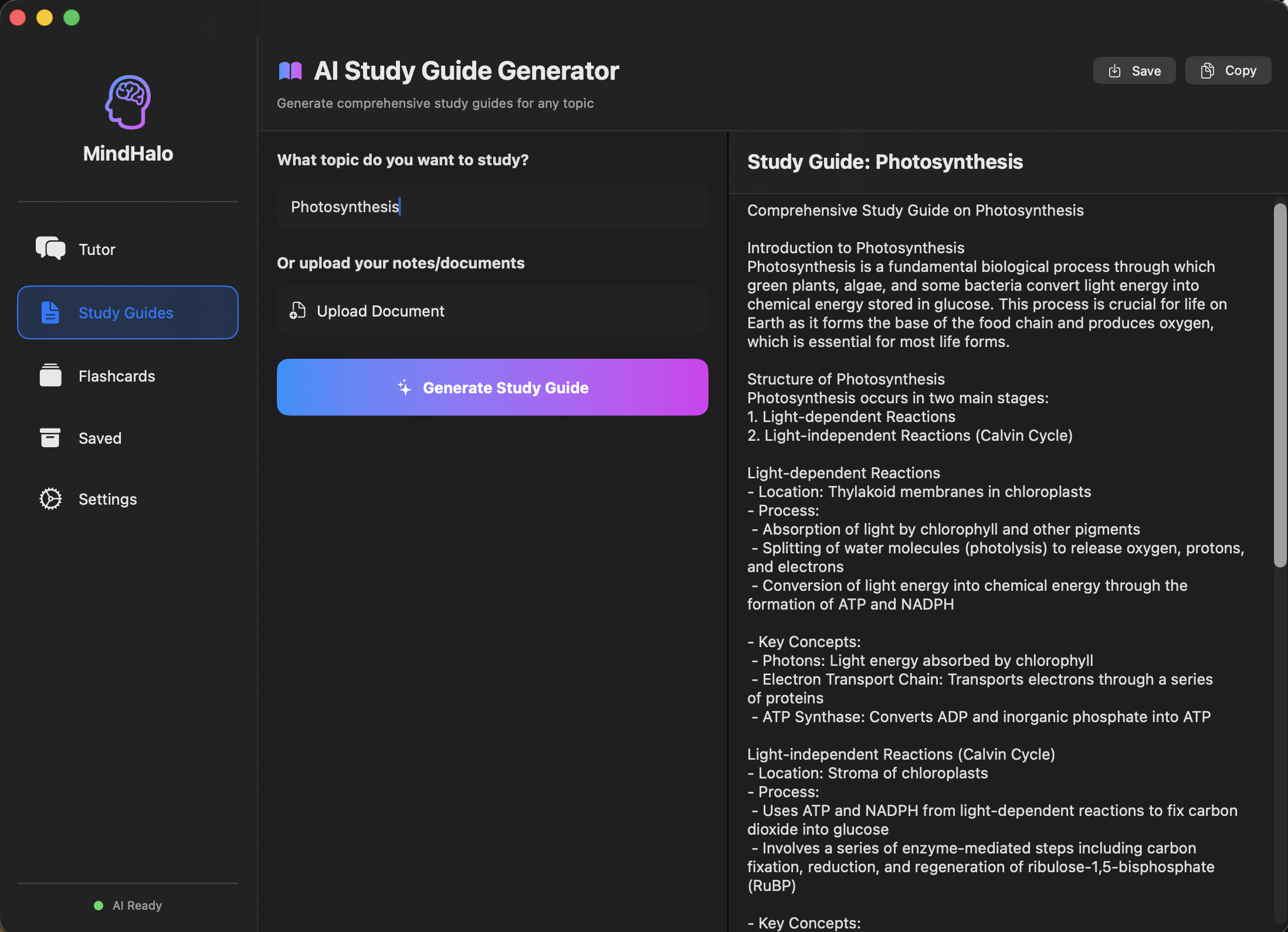 MindHalo — Native AI Study Assistant for macOS image 1