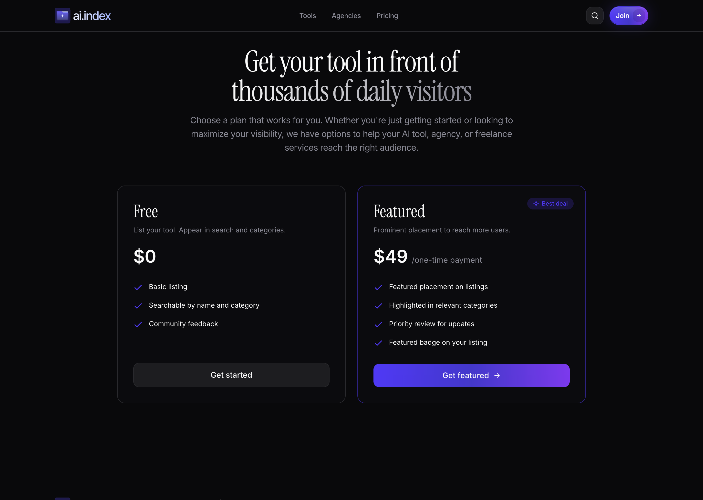 AI Index - Discover the Best AI Tools, Agencies &amp; Freelancers image 2