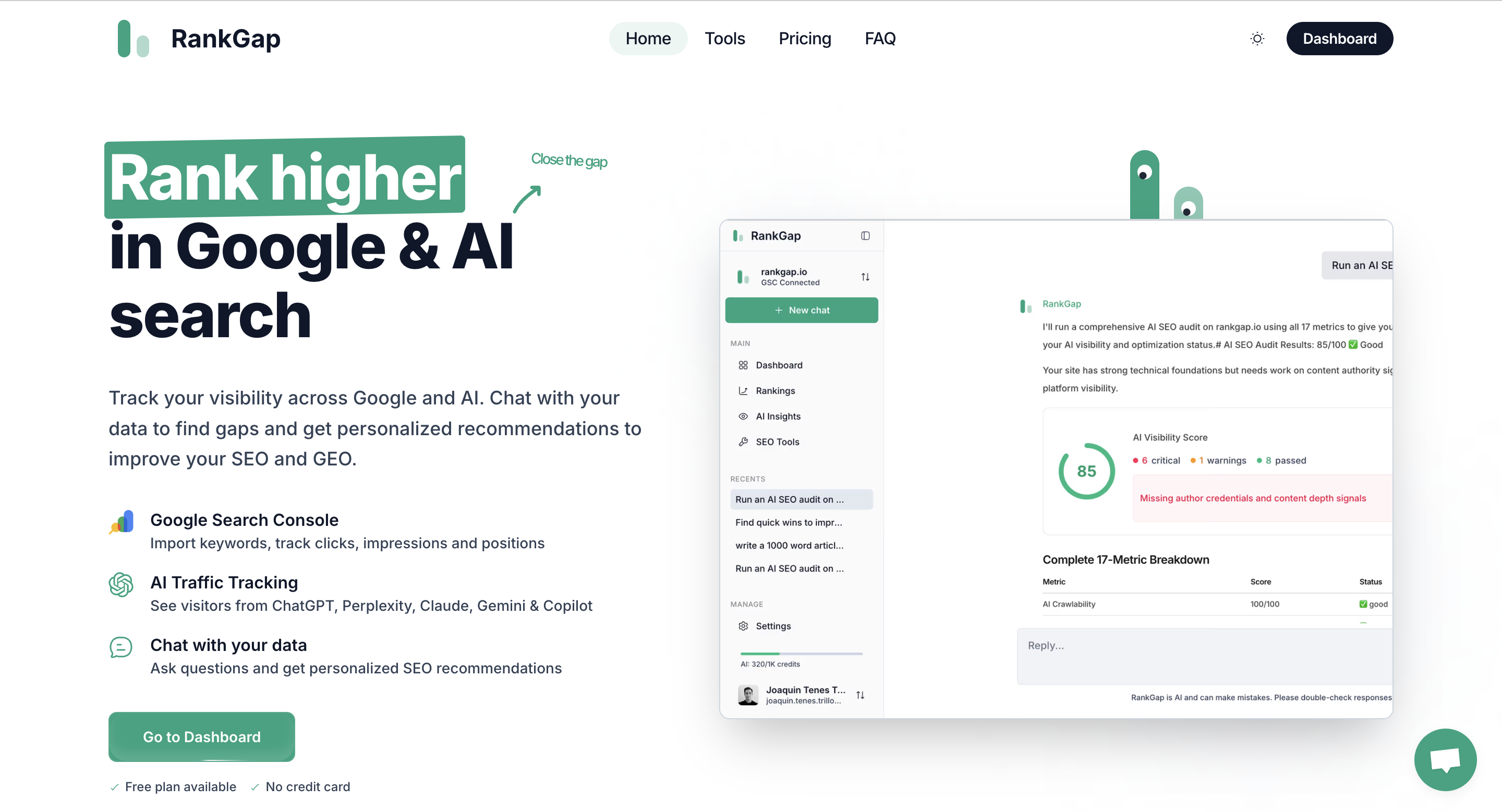 RankGap - Rank Higher in Google & AI image 1