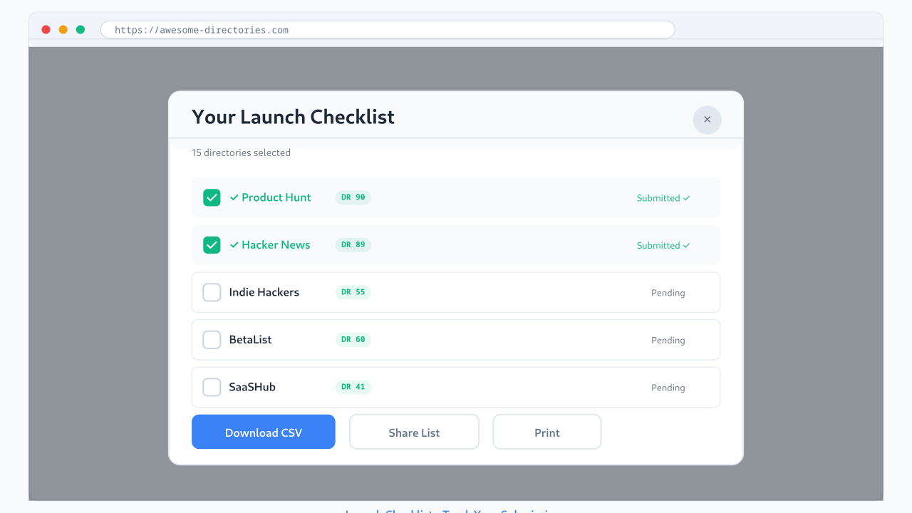 Awesome Directories - Curated Launch Directories for SaaS image 3