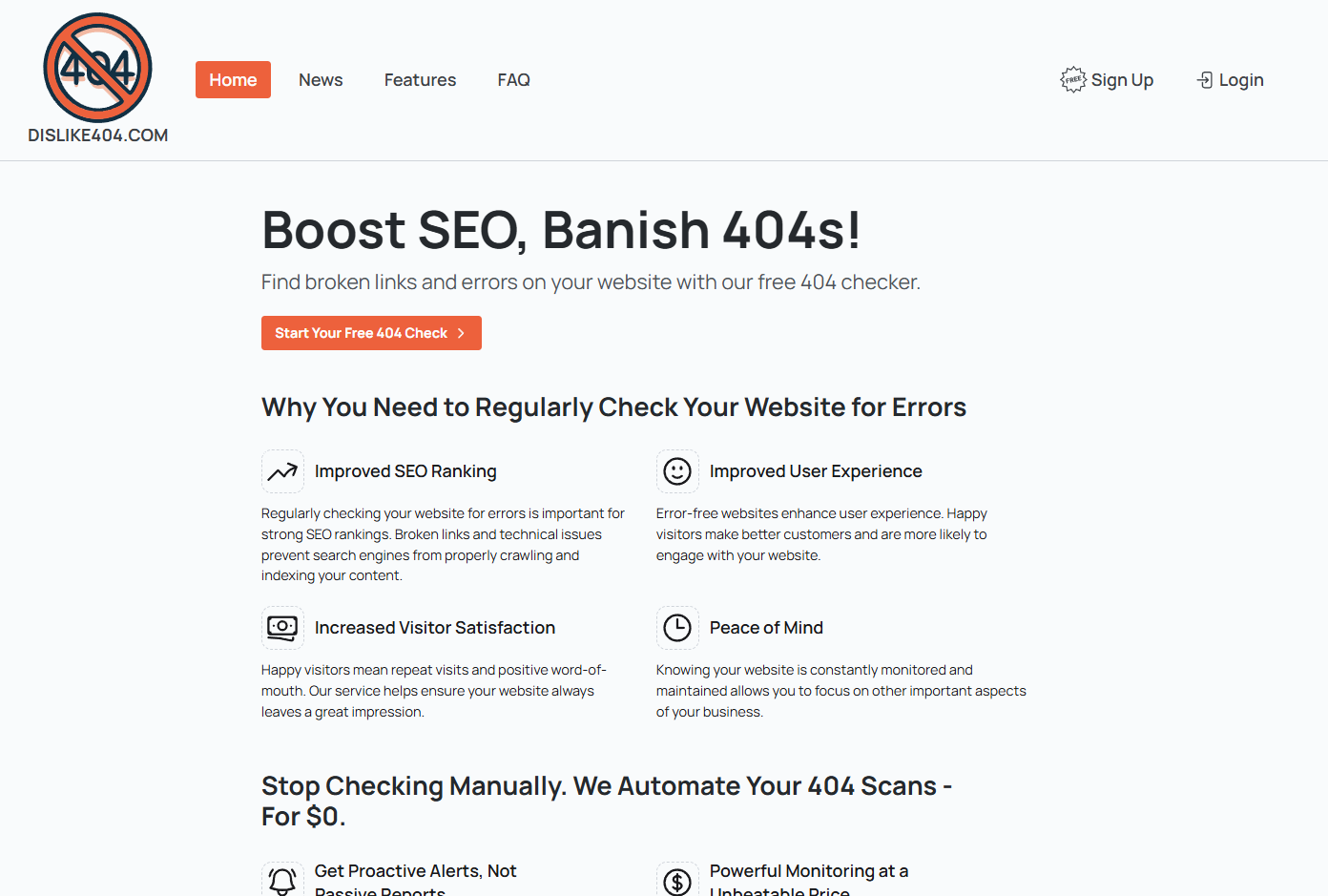 Free 404 Checker - dislike404.com image 1