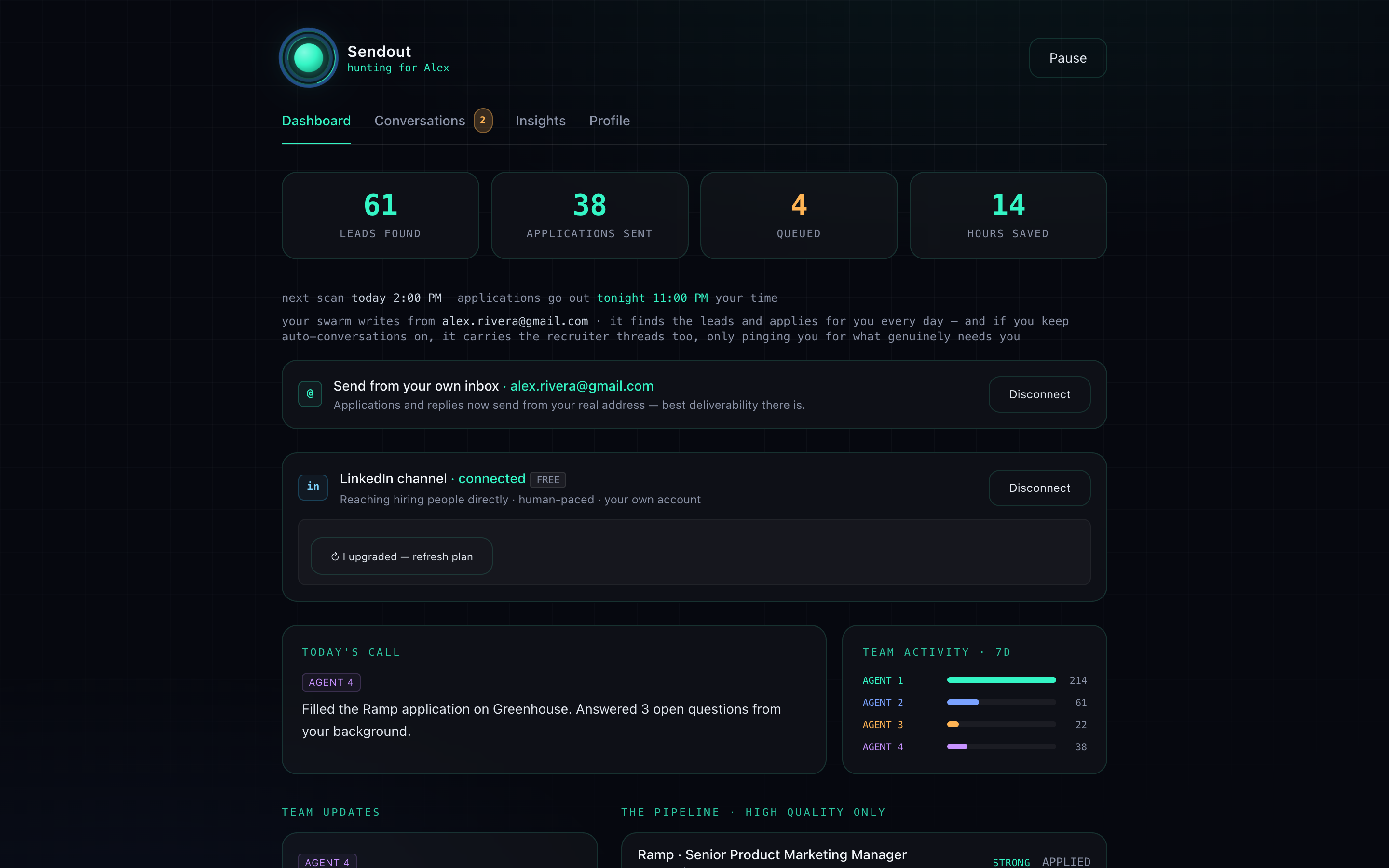 Sendout · an AI agent that applies to jobs for you image 1