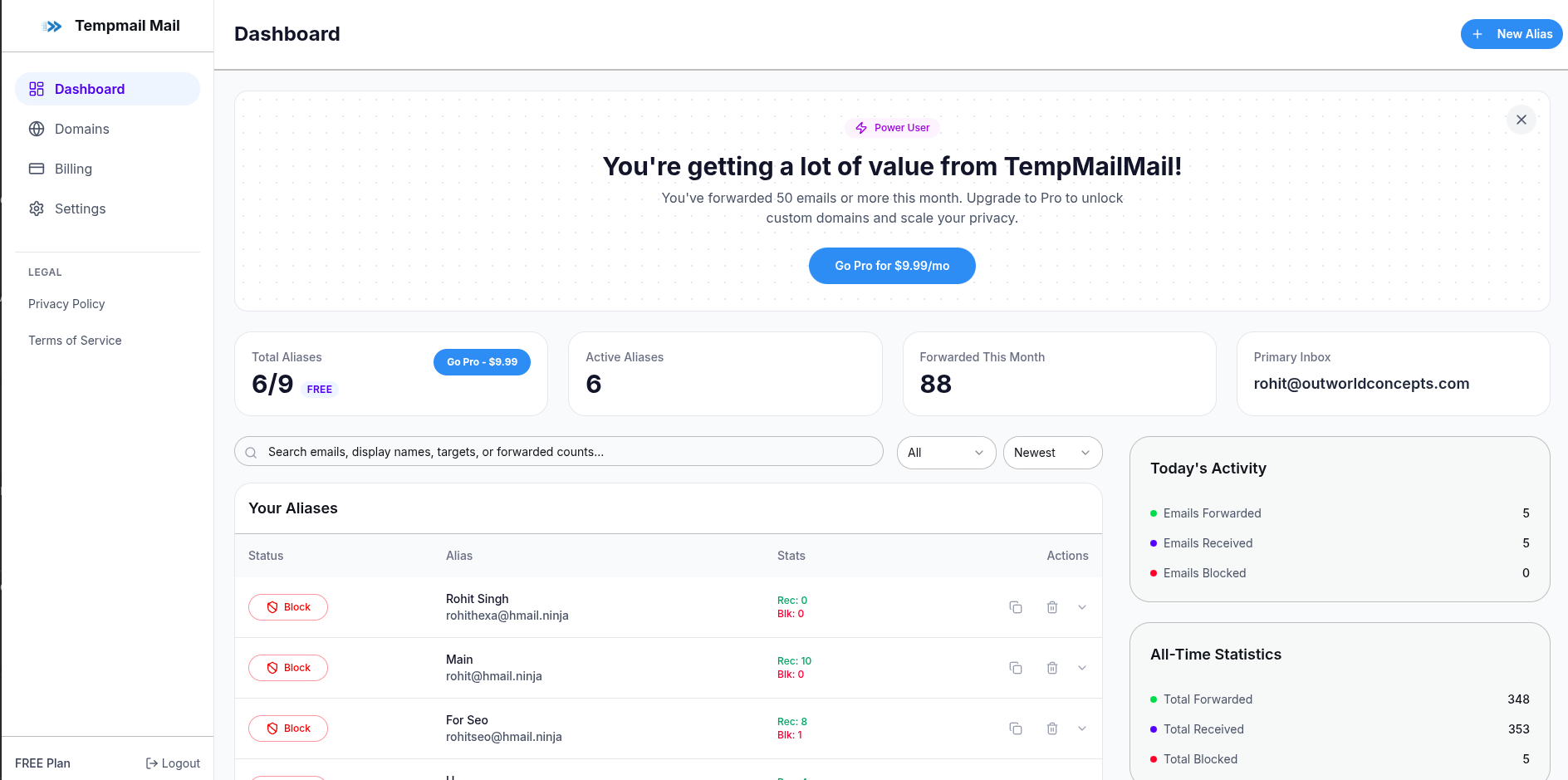 TempMailMail image 3