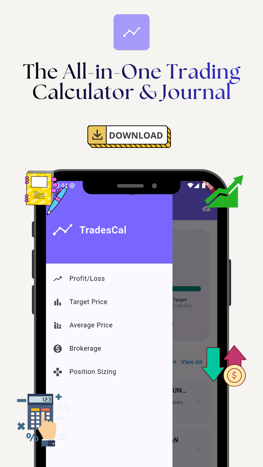 TradesCal - Professional Trading Calculator & Journal image 1