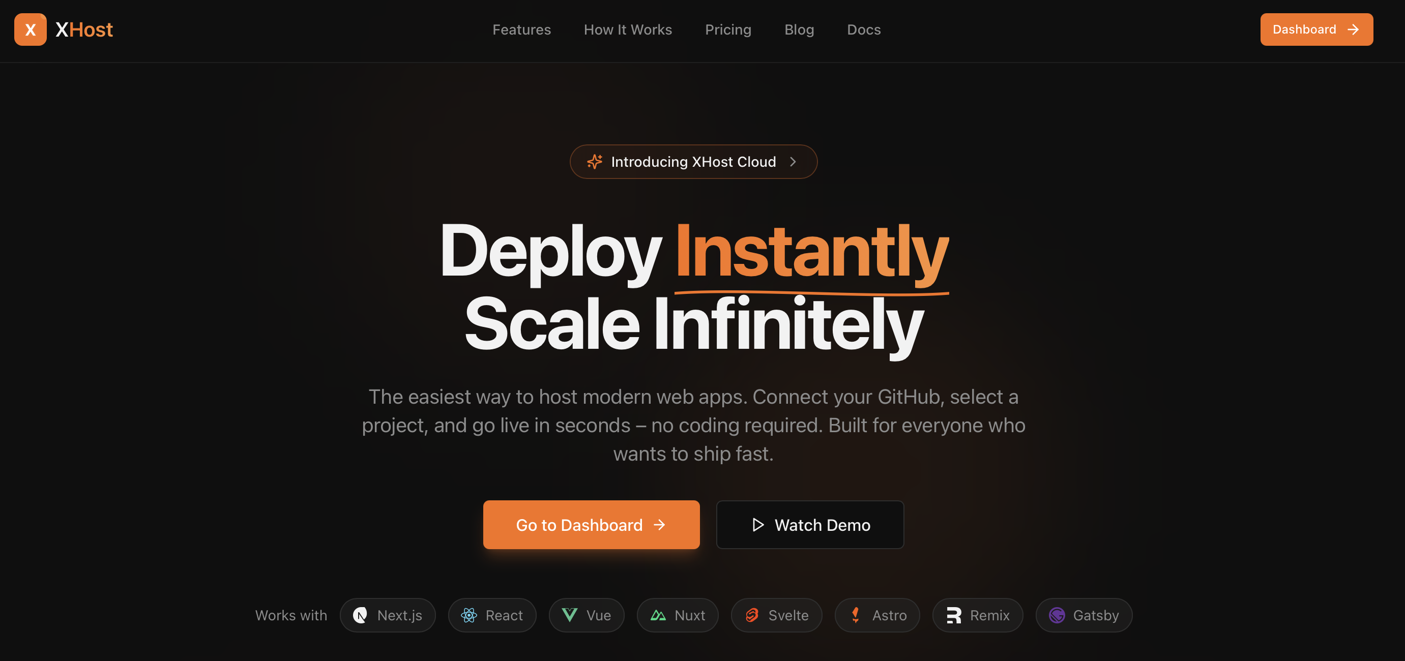 xHost – Deploy Your Web Apps in Seconds | No Coding Required image 1