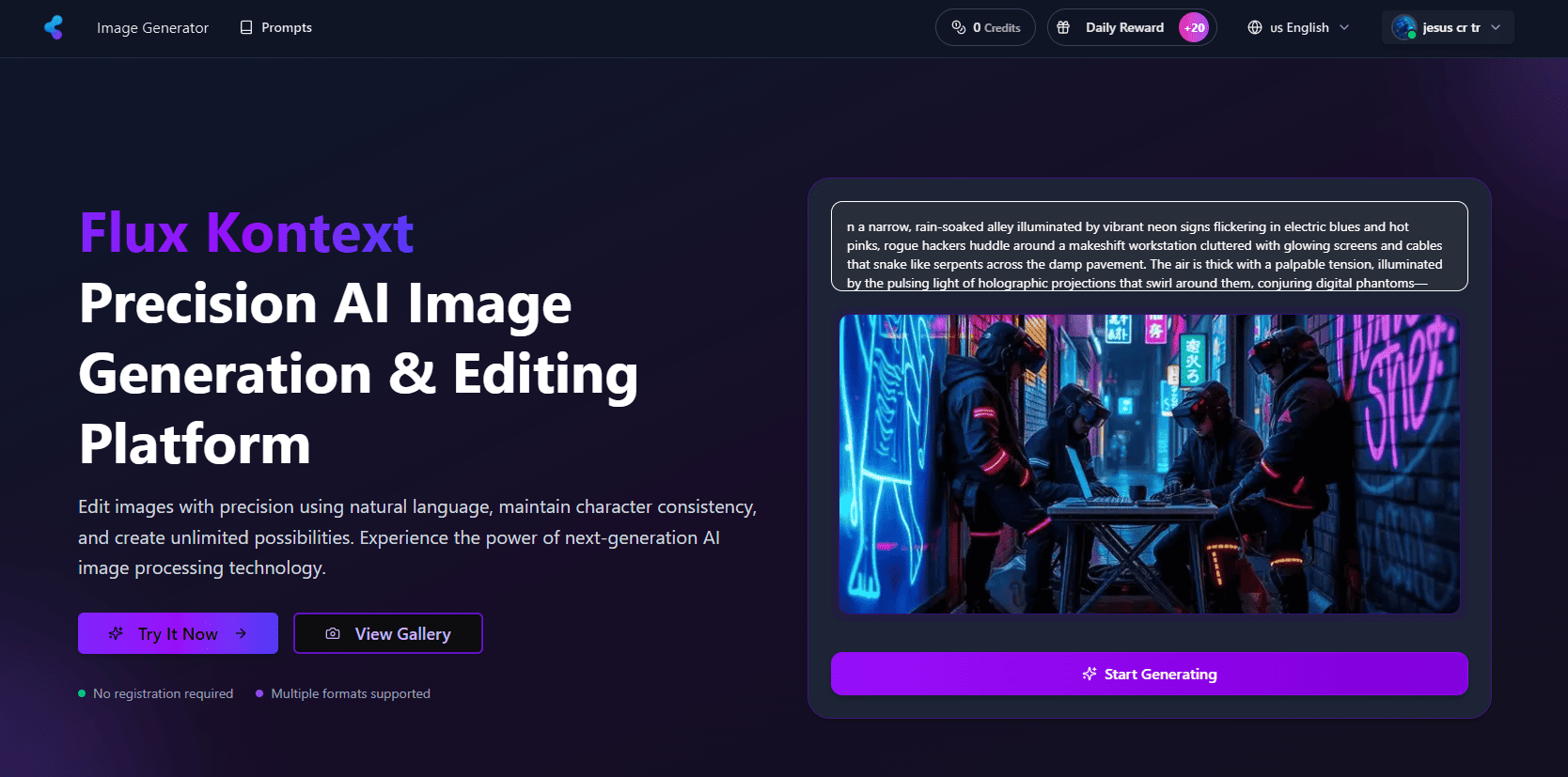 Flux Kontext AI - Professional AI Image Generation &amp; Editing Platform image 1