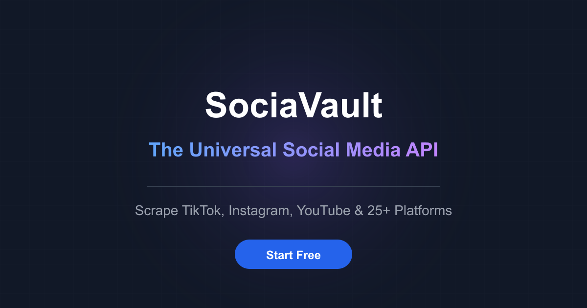 SociaVault - Best Social Media Scraping API for 25+ Platforms image 4