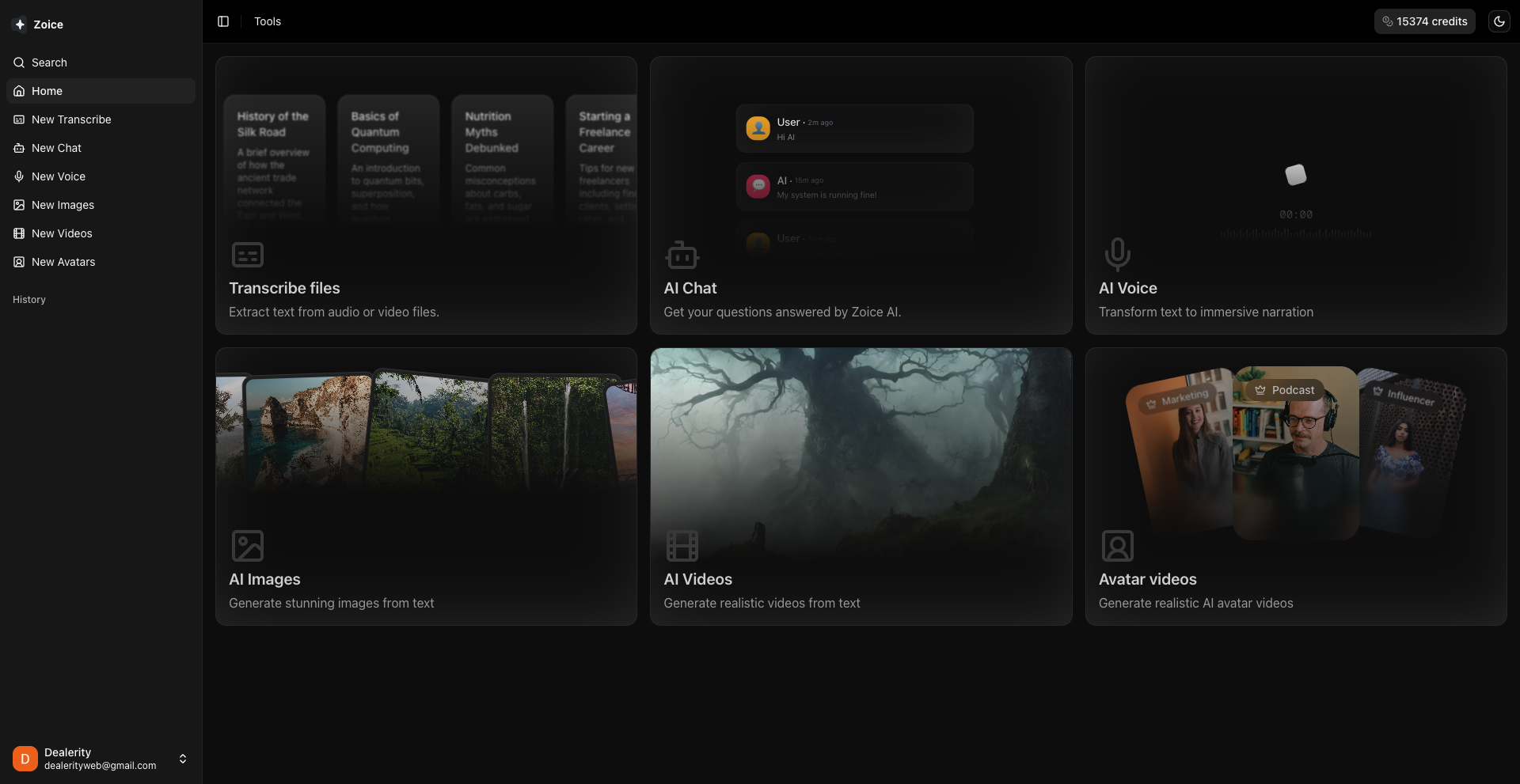AI Video Generator, Image Generator, Custom Avatar &amp; Voice Generator by Zoice image 1