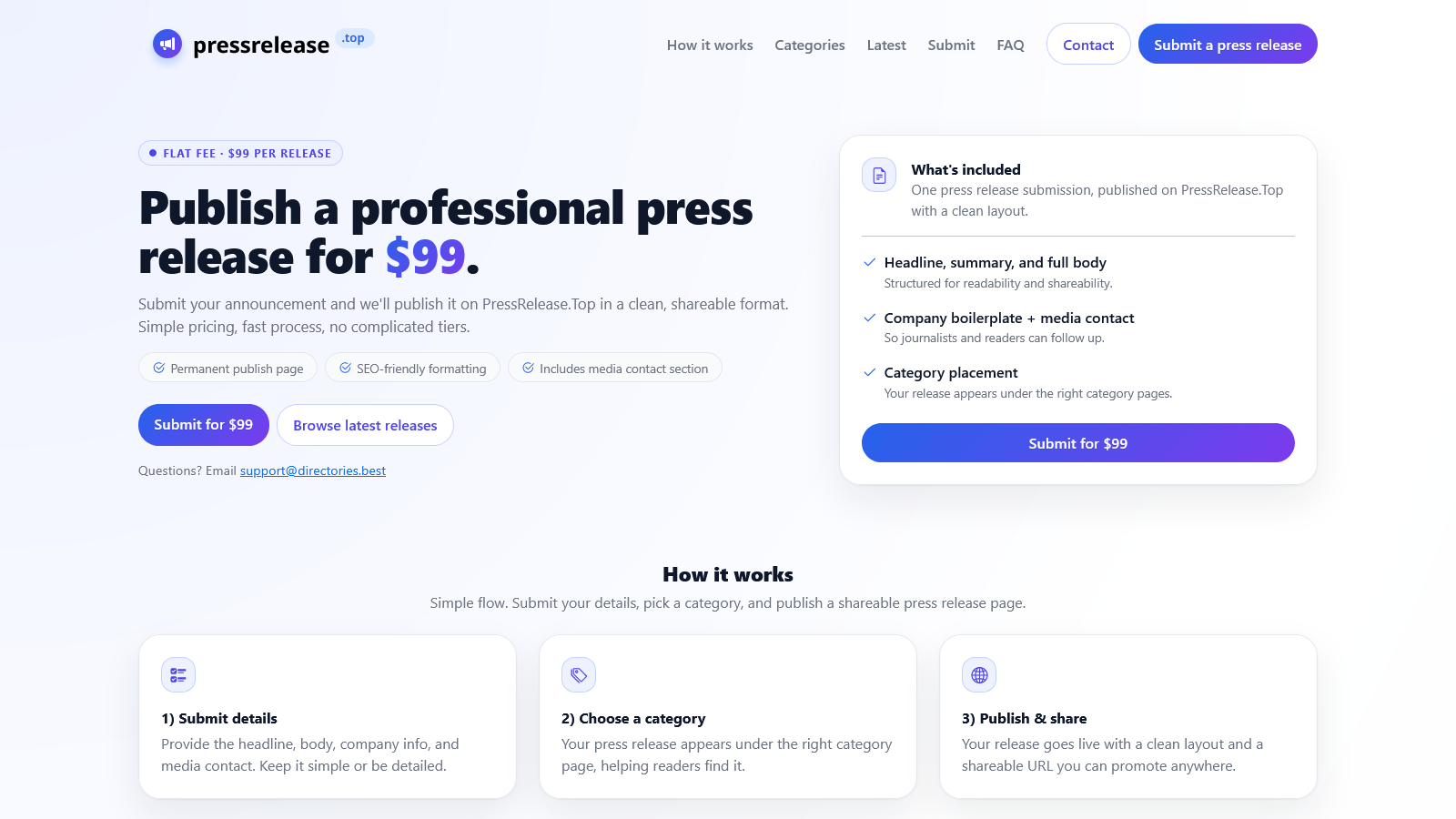 PressRelease.Top – Press Release Publishing & Distribution image 1