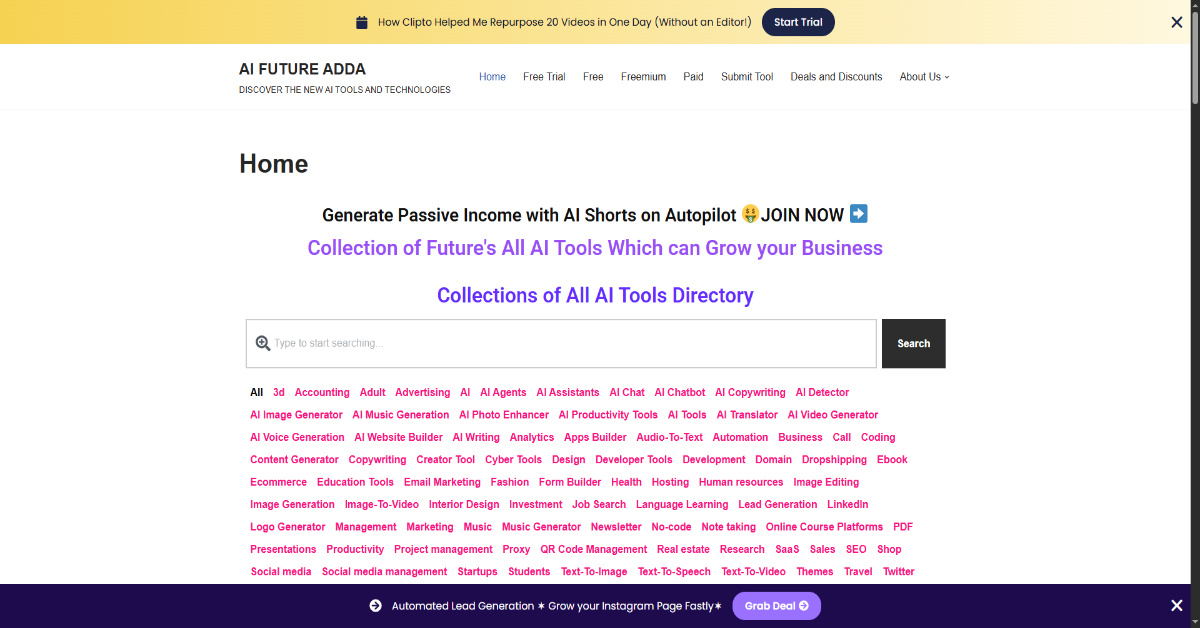 AI FUTURE ADDA - Discover the Best AI Tools image 1