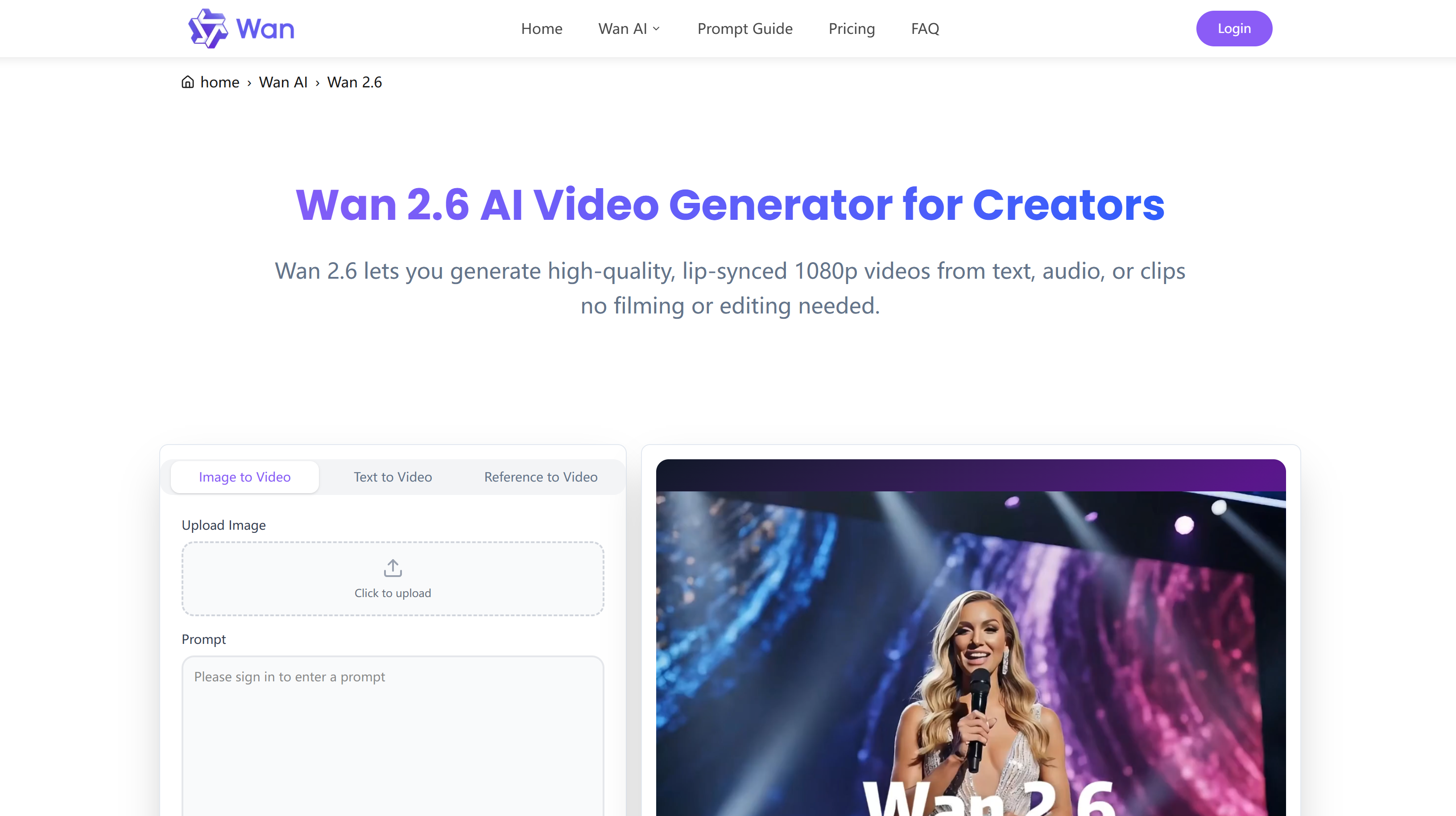 Wan 2.6 AI Video Generator image 1