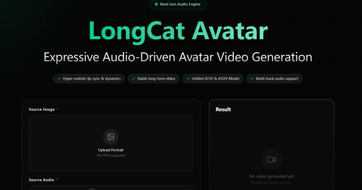 LongCat Avatar – Audio-Driven Realistic Talking Videos image 1
