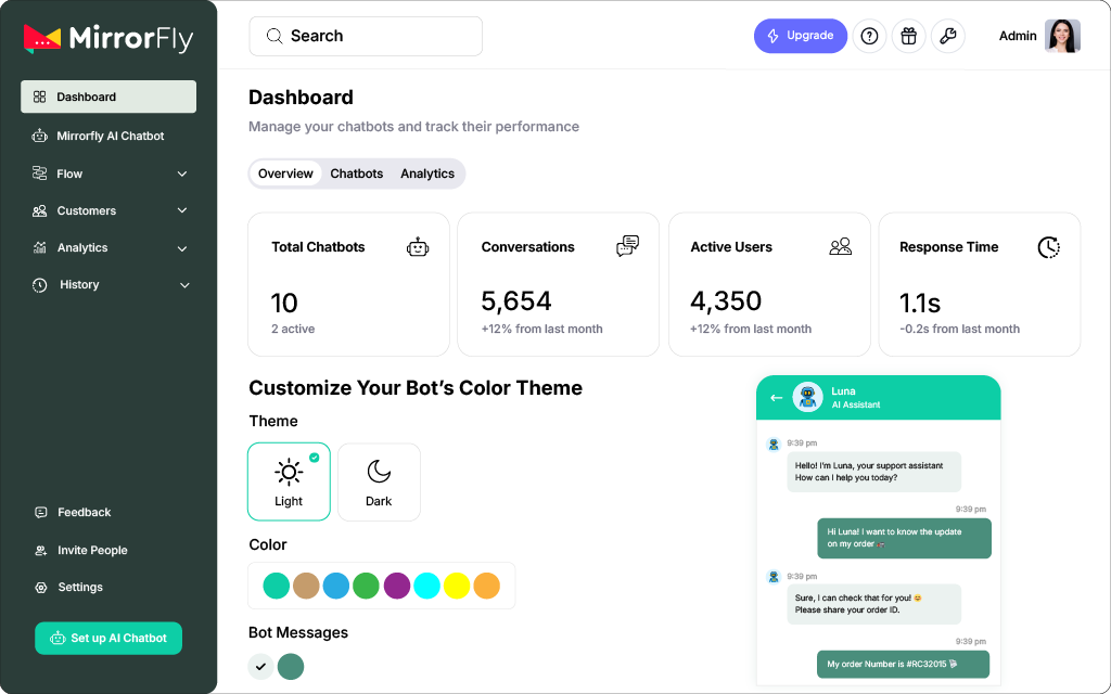 MirrorFly AI Chatbot Solution image 1