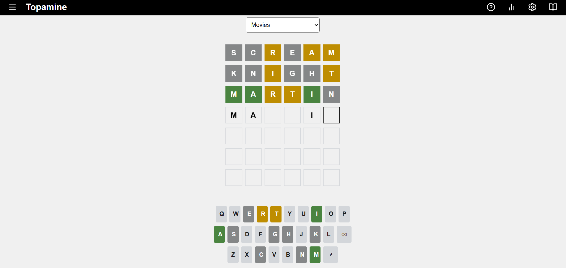 Topamine - Unlimited Themed Wordle Game image 1