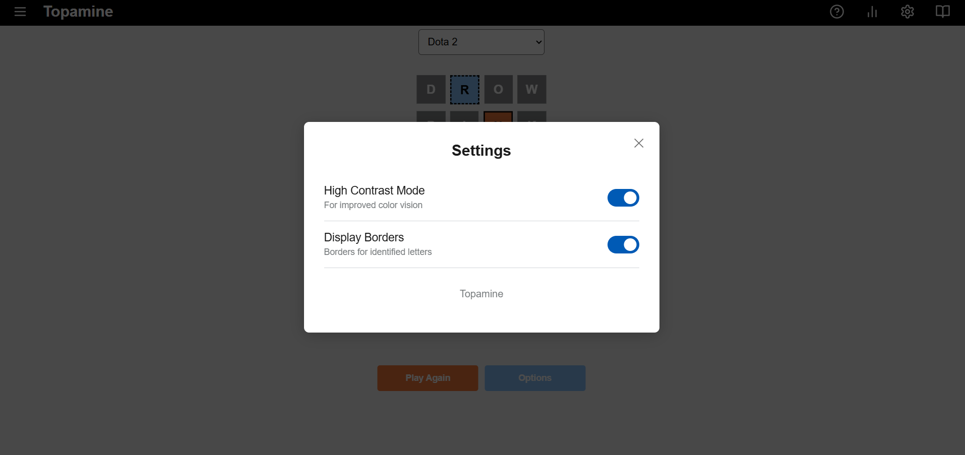 Topamine - Unlimited Themed Wordle Game image 2