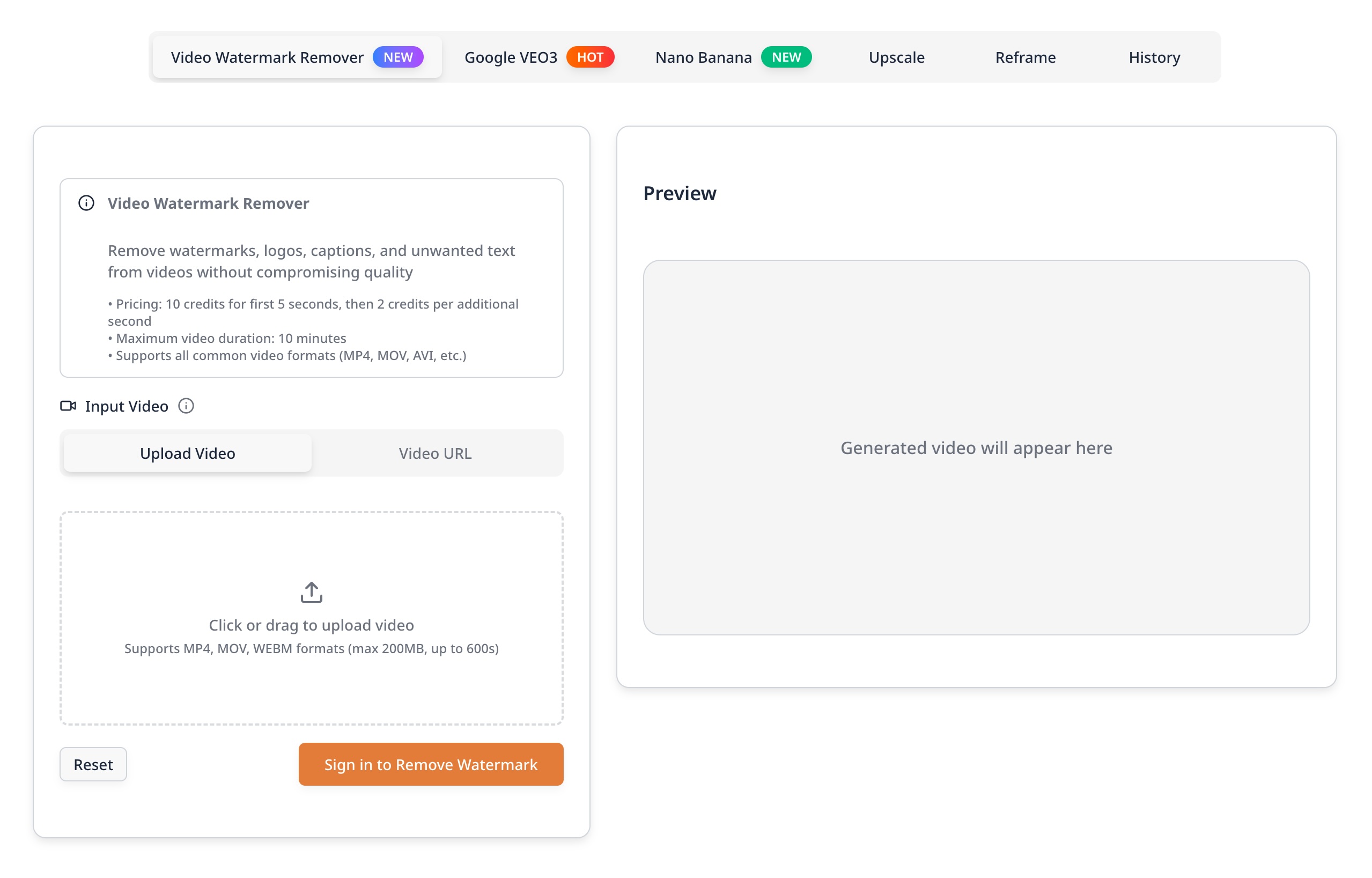 Remove Watermark from Video Online - AI Video Watermark Remover image 2
