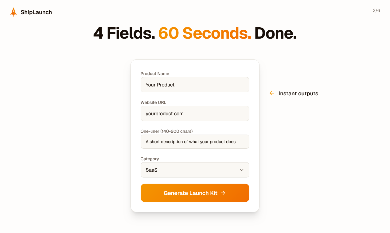 ShipLaunch - Generate Your Product Launch Kit in 60 Seconds image 3