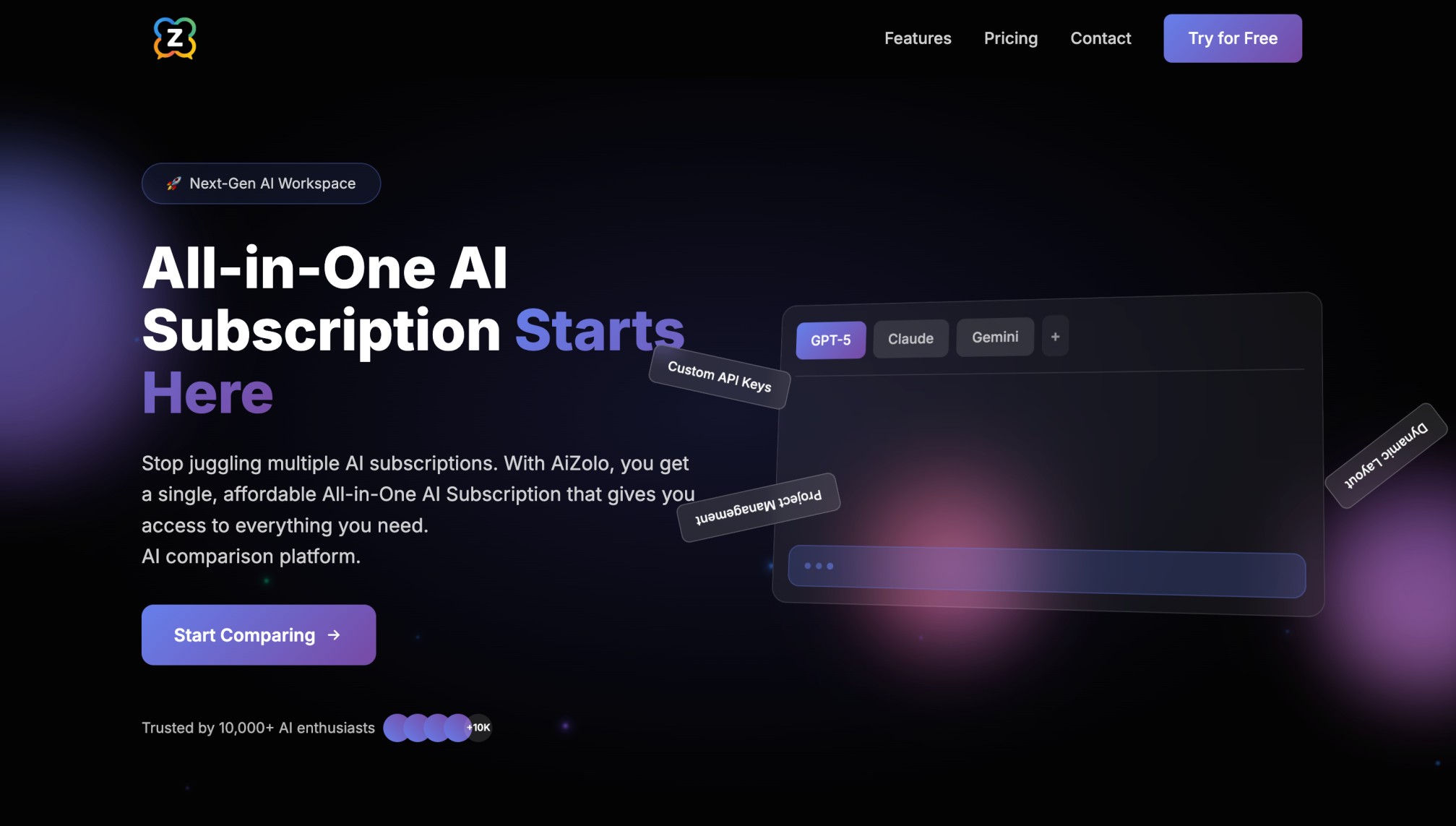 Ai Zolo - All-in-One AI Subscription image 1