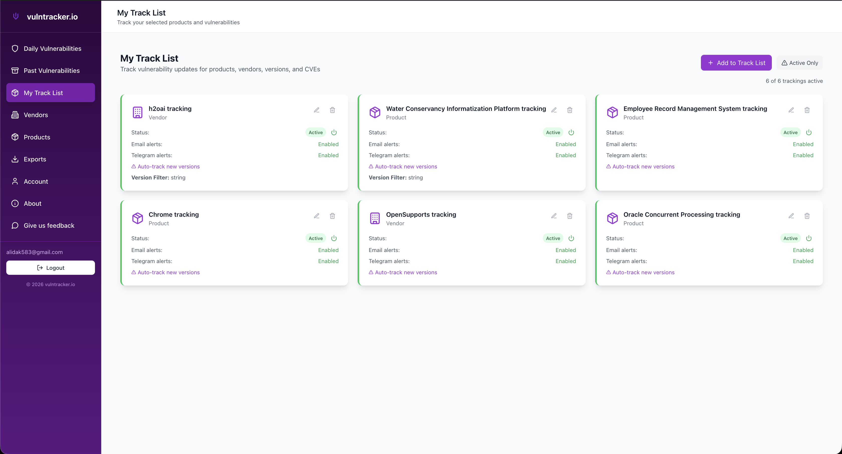 VulnTracker - Vulnerability Tracking System image 2