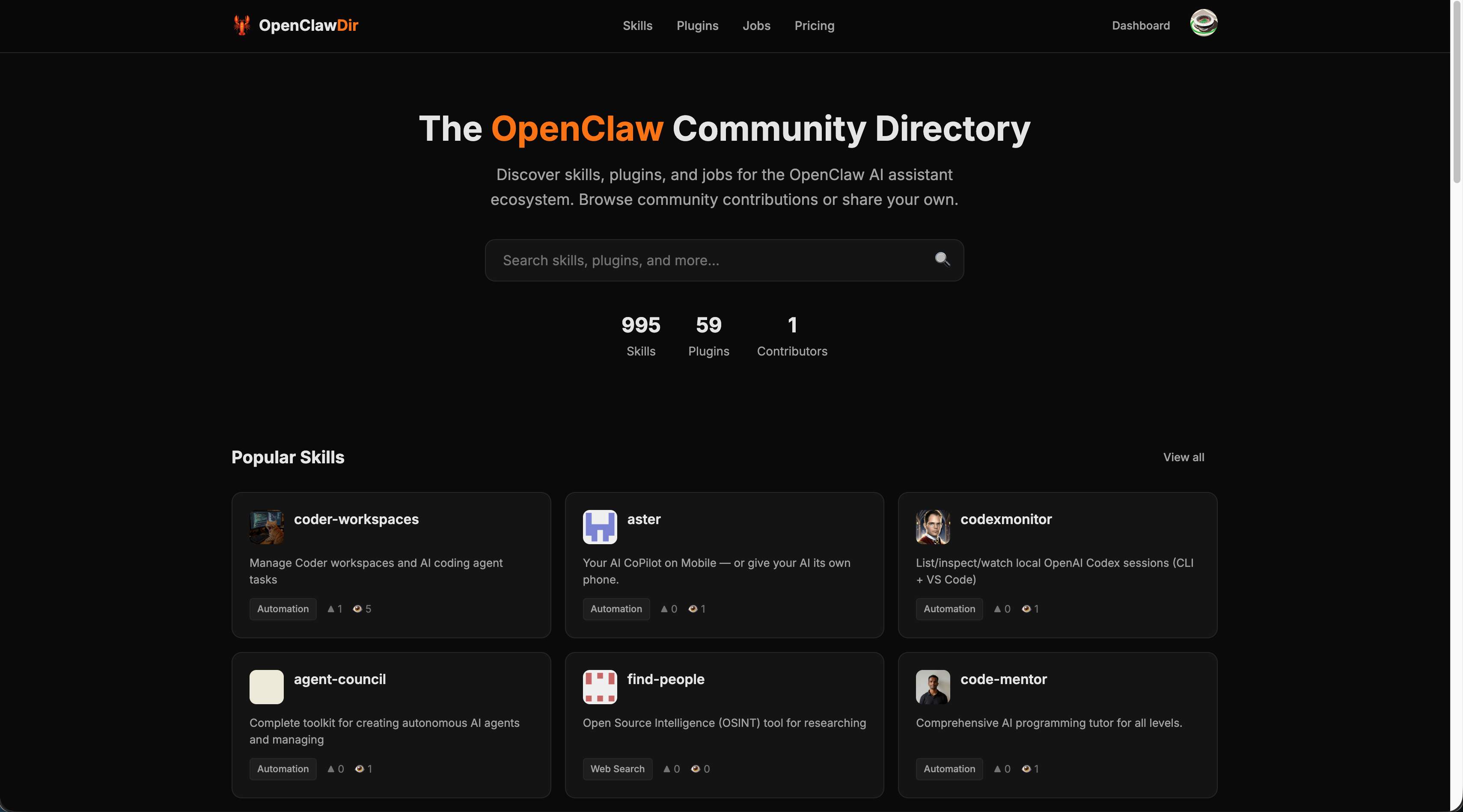 Open Claw Directory image 1