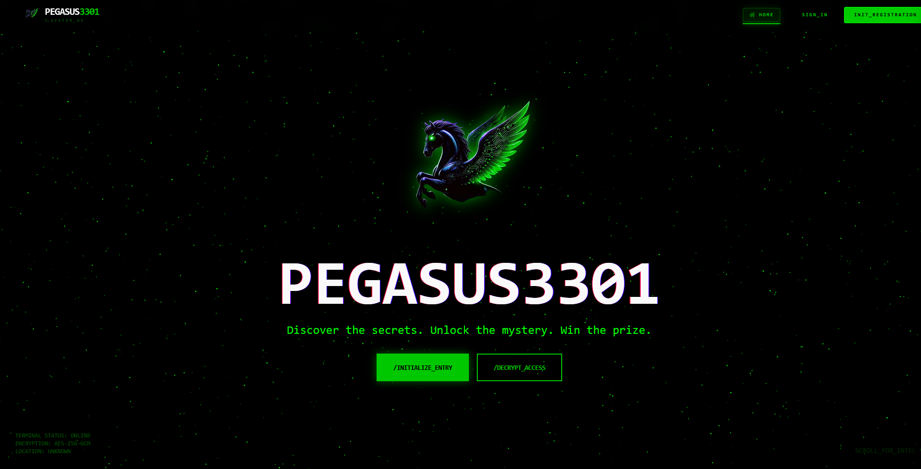 PEGASUS3301 - The Puzzle Challenge Awaits image 1