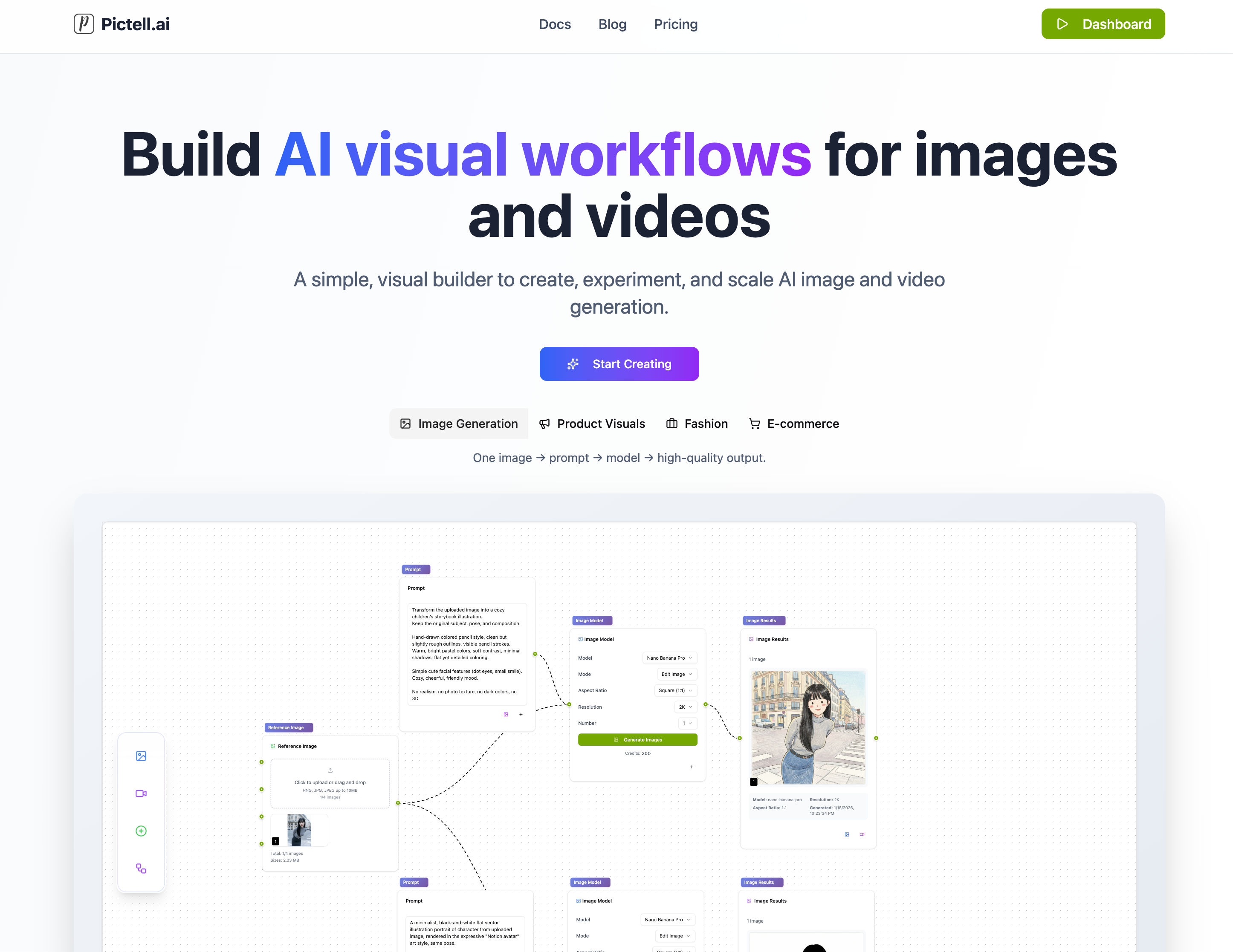 Visual AI Workflow Builder for Images & Videos image 1