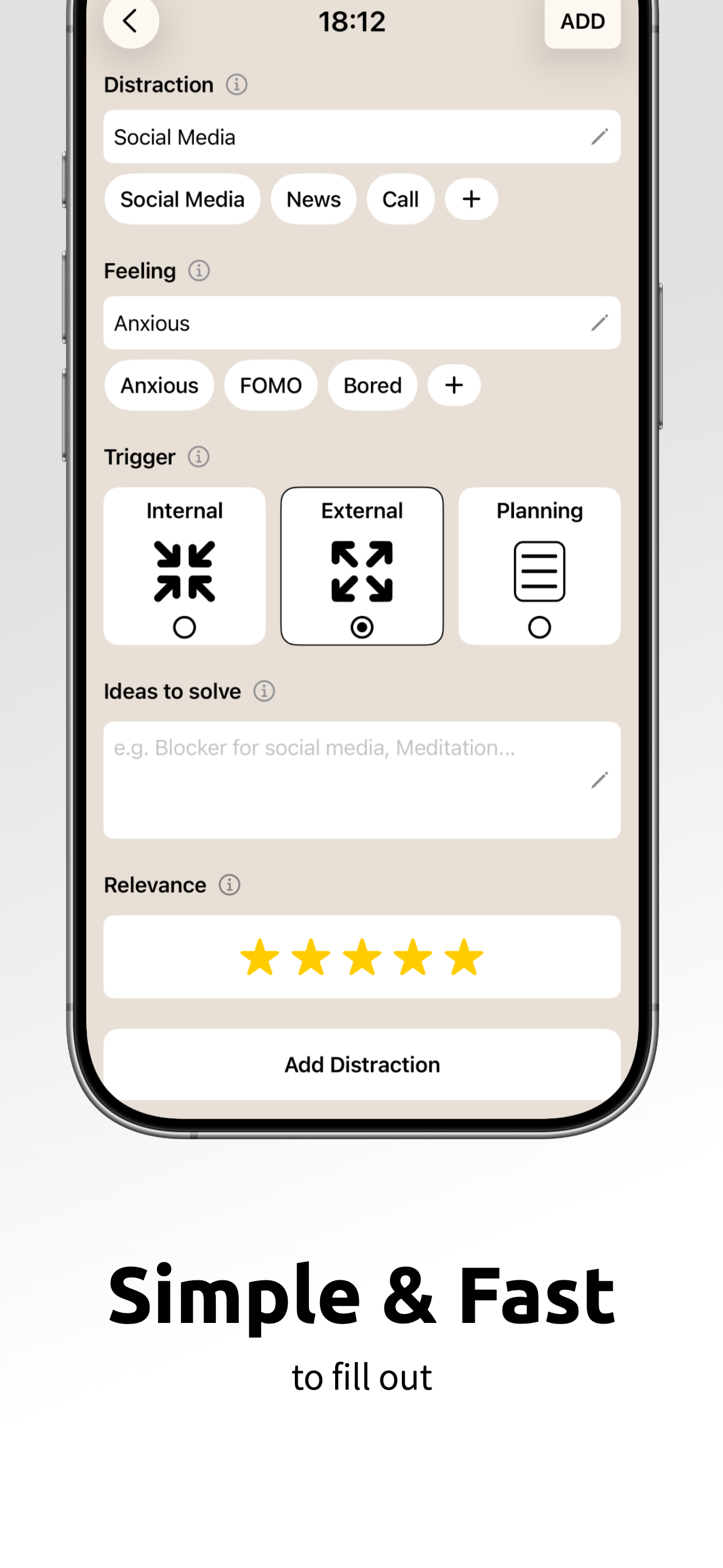 Distrack - Distraction Tracker App - App Store image 2