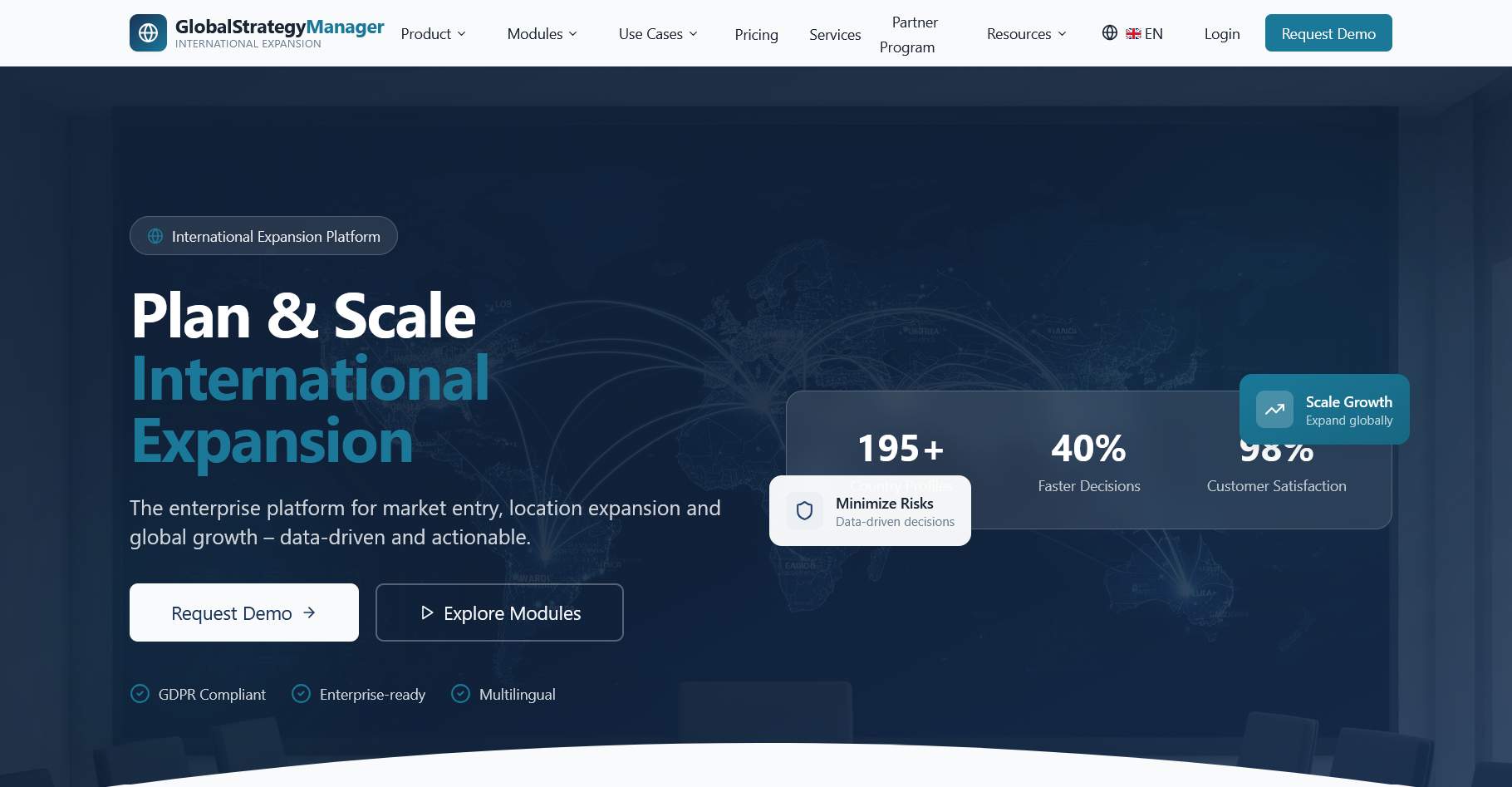 GlobalStrategyManager: The Global Business Strategy & Expansion Platform image 1